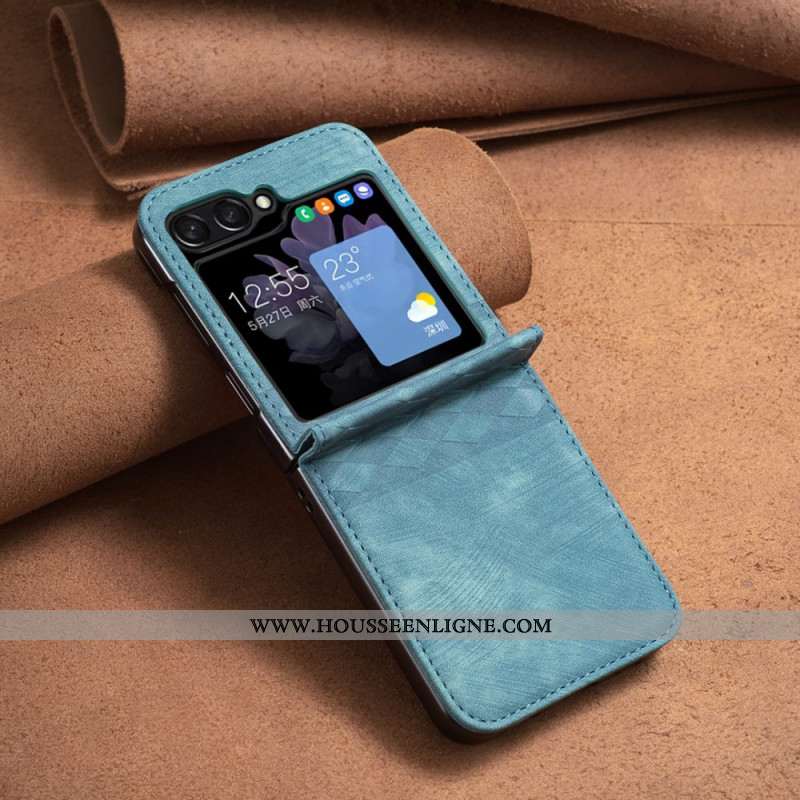 Coque Samsung Galaxy Z Flip 7 FE / Z Flip 6 Simili Cuir Frise