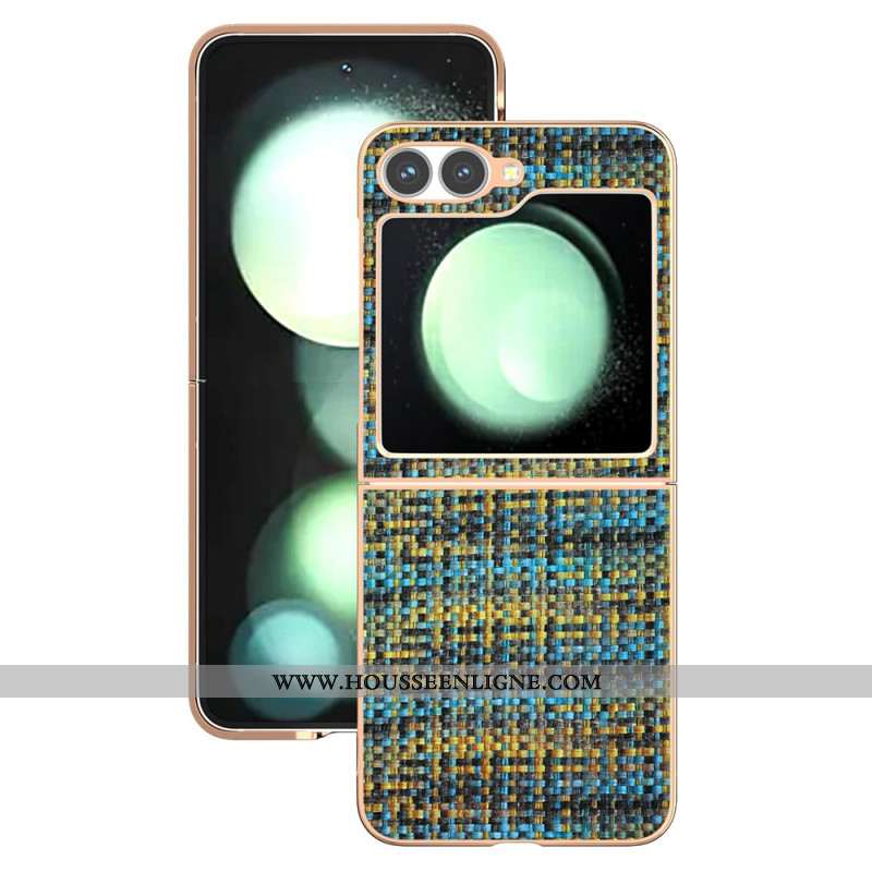 Coque Samsung Galaxy Z Flip 7 FE / Z Flip 6 Simili Cuir Texturé