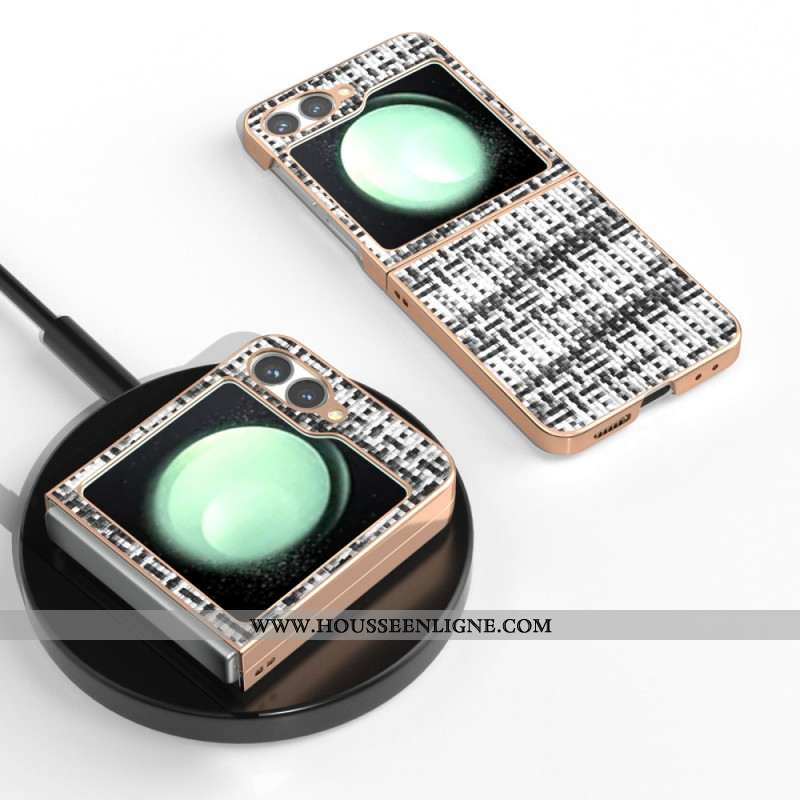 Coque Samsung Galaxy Z Flip 7 FE / Z Flip 6 Simili Cuir Texturé