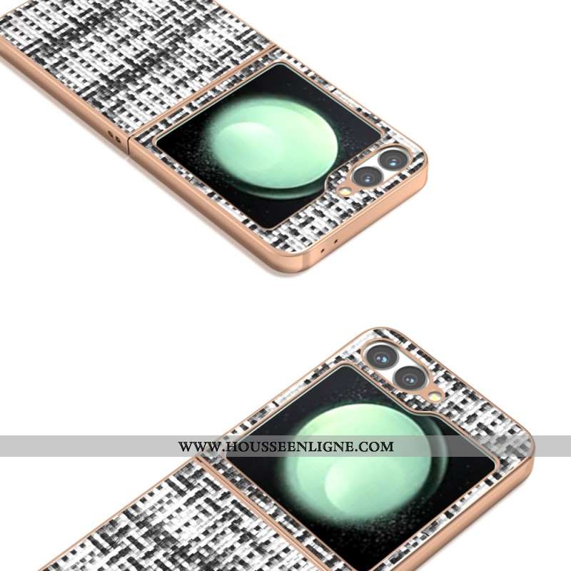 Coque Samsung Galaxy Z Flip 7 FE / Z Flip 6 Simili Cuir Texturé