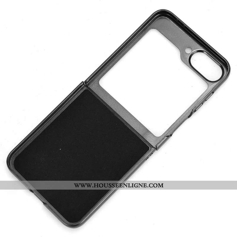 Coque Samsung Galaxy Z Flip 7 FE / Z Flip 6 Simili Cuir Vintage