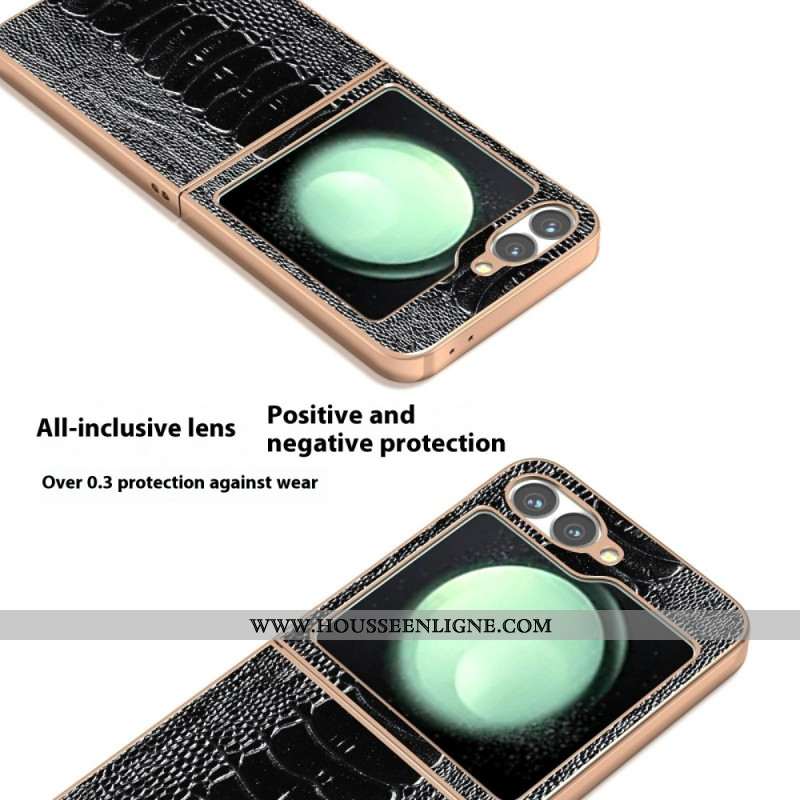 Coque Samsung Galaxy Z Flip 7 FE / Z Flip 6 Style Croco