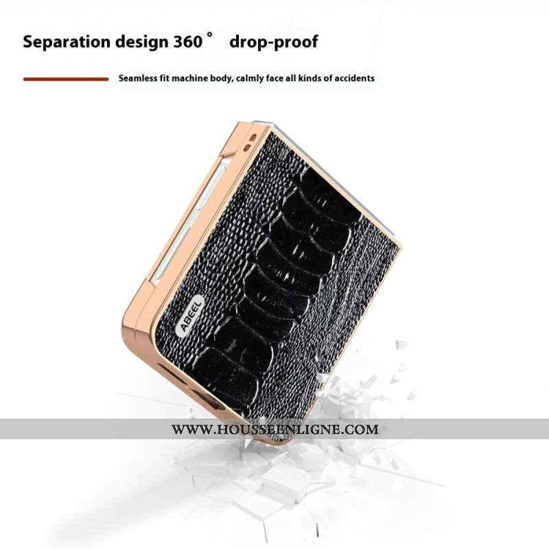 Coque Samsung Galaxy Z Flip 7 FE / Z Flip 6 Style Croco