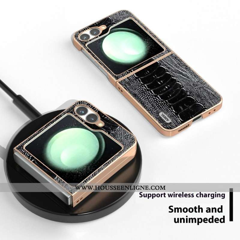 Coque Samsung Galaxy Z Flip 7 FE / Z Flip 6 Style Croco