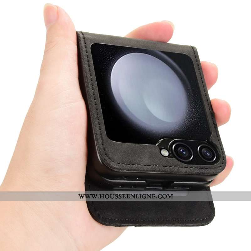 Coque Samsung Galaxy Z Flip 7 FE / Z Flip 6 Style Cuir Porte-Cartes