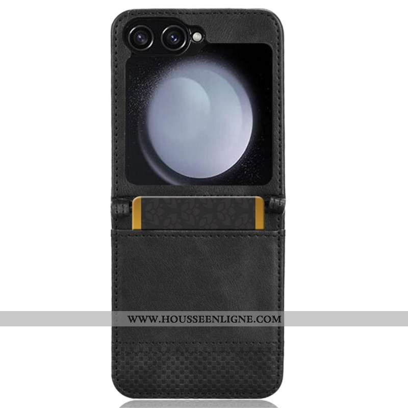 Coque Samsung Galaxy Z Flip 7 FE / Z Flip 6 Style Cuir Rétro Porte-Carte
