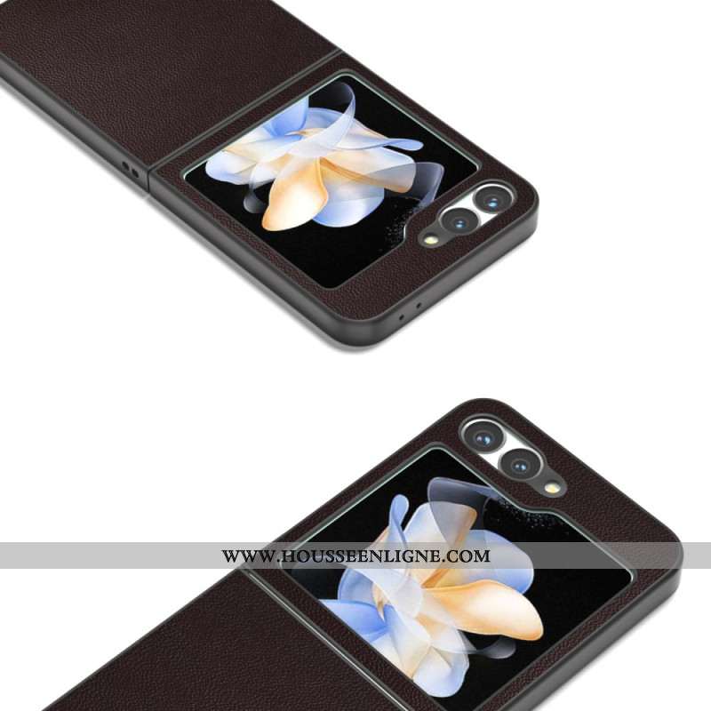 Coque Samsung Galaxy Z Flip 7 FE / Z Flip 6 Subtile Cuir