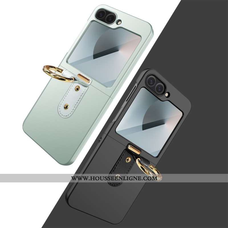 Coque Samsung Galaxy Z Flip 7 FE / Z Flip 6 Support Anneau et Film Protecteur