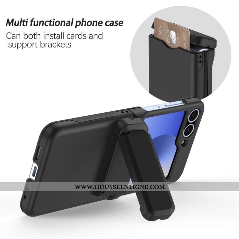 Coque Samsung Galaxy Z Flip 7 FE / Z Flip 6 Support Intégré et Porte-Carte