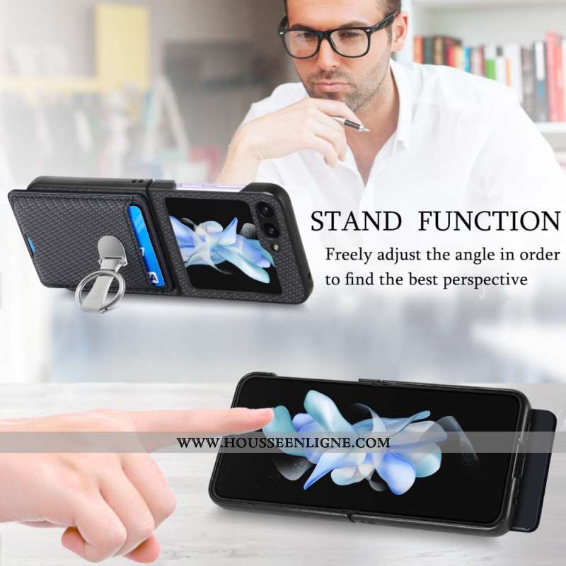 Coque Samsung Galaxy Z Flip 7 FE / Z Flip 6 Support Pliable et Porte-cartes