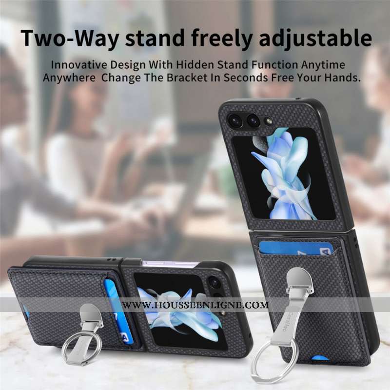 Coque Samsung Galaxy Z Flip 7 FE / Z Flip 6 Support Pliable et Porte-cartes