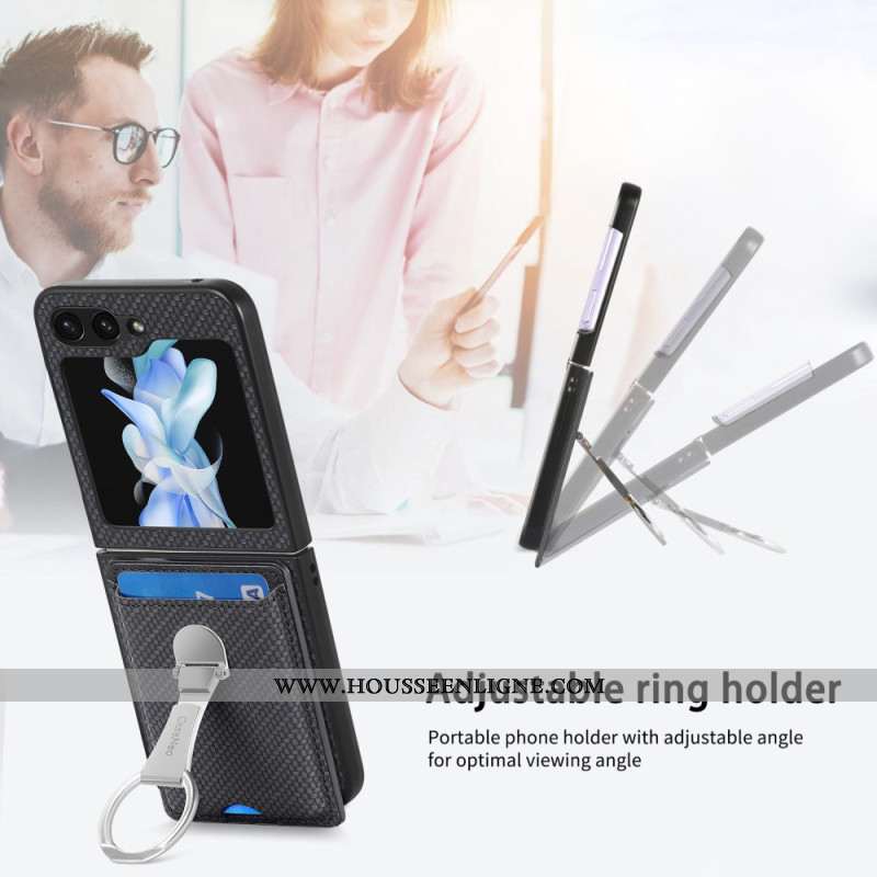 Coque Samsung Galaxy Z Flip 7 FE / Z Flip 6 Support Pliable et Porte-cartes
