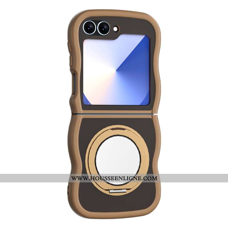 Coque Samsung Galaxy Z Flip 7 FE / Z Flip 6 Support Rotatif et Miroir Intégré