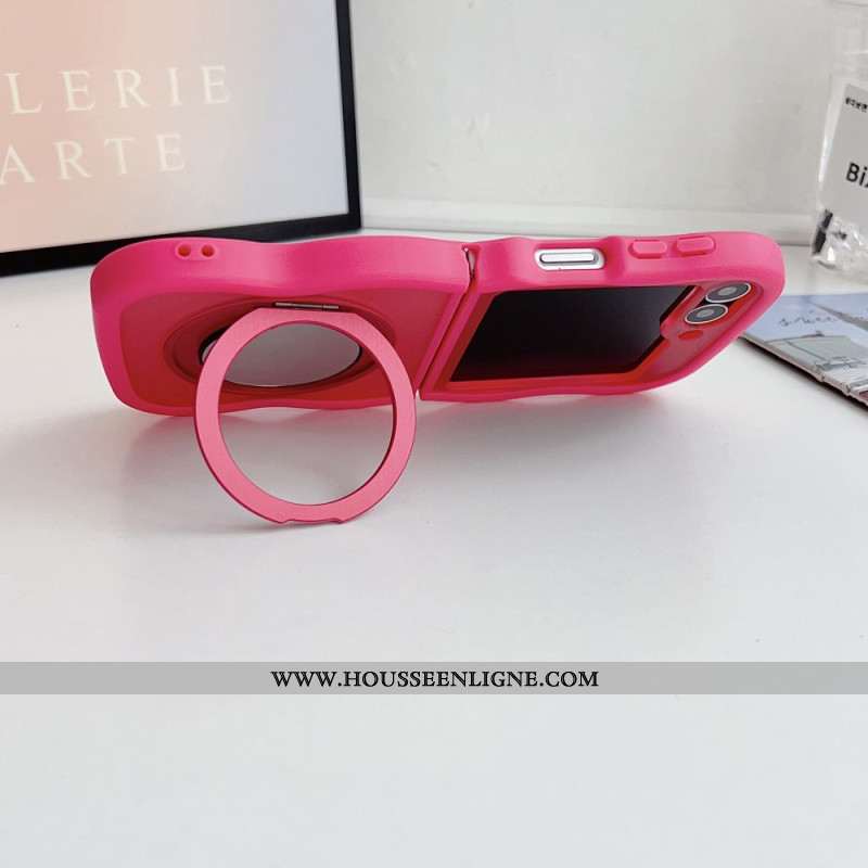 Coque Samsung Galaxy Z Flip 7 FE / Z Flip 6 Support Rotatif et Miroir Intégré