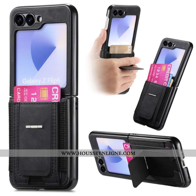 Coque Samsung Galaxy Z Flip 7 FE / Z Flip 6 Support et Porte-Cartes