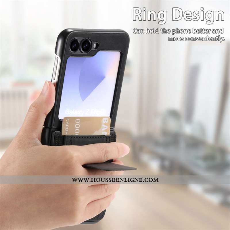 Coque Samsung Galaxy Z Flip 7 FE / Z Flip 6 Support et Porte-Cartes