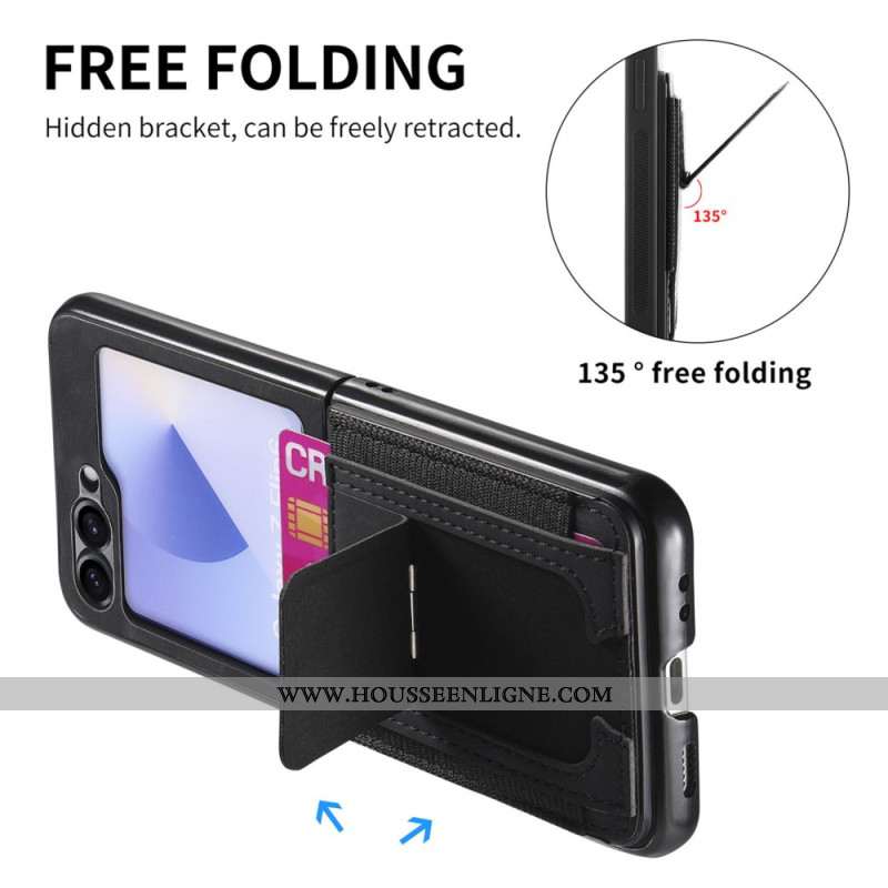 Coque Samsung Galaxy Z Flip 7 FE / Z Flip 6 Support et Porte-Cartes