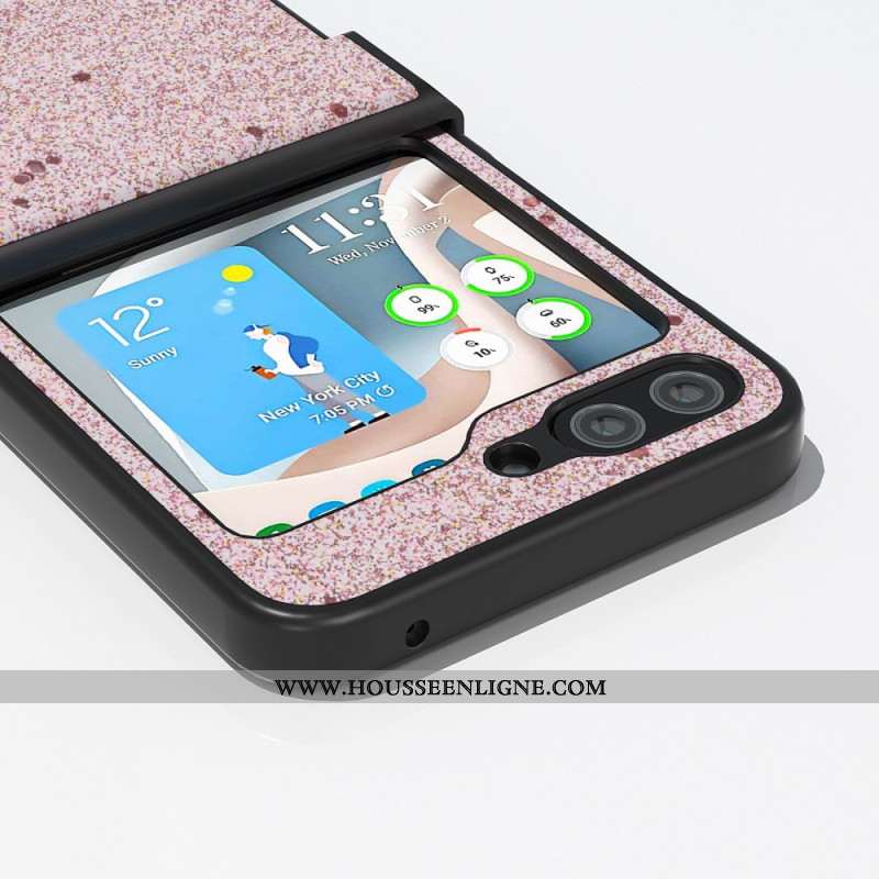Coque Samsung Galaxy Z Flip 7 FE / Z Flip 6 Surface Scintillante ABEEL