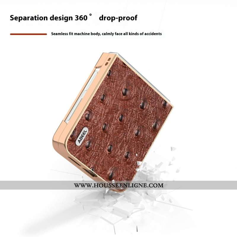 Coque Samsung Galaxy Z Flip 7 FE / Z Flip 6 Texture Autruche