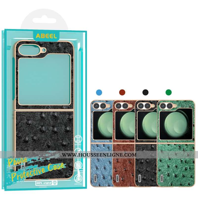 Coque Samsung Galaxy Z Flip 7 FE / Z Flip 6 Texture Autruche