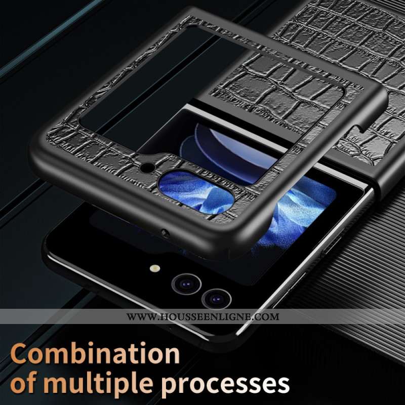 Coque Samsung Galaxy Z Flip 7 FE / Z Flip 6 Texture Crocodile