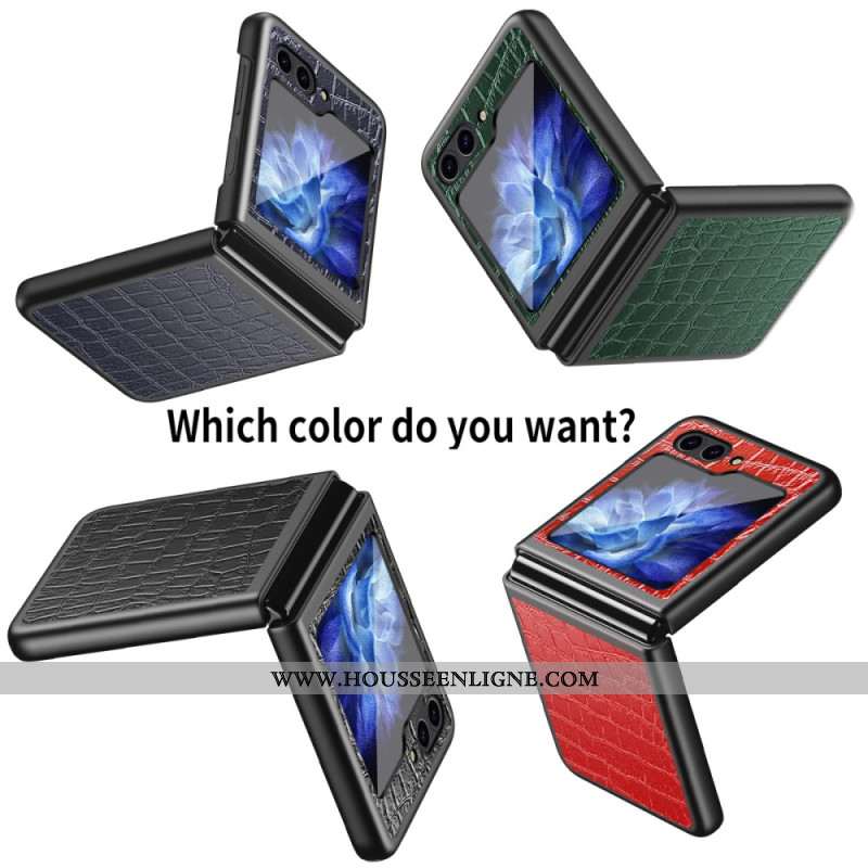 Coque Samsung Galaxy Z Flip 7 FE / Z Flip 6 Texture Crocodile
