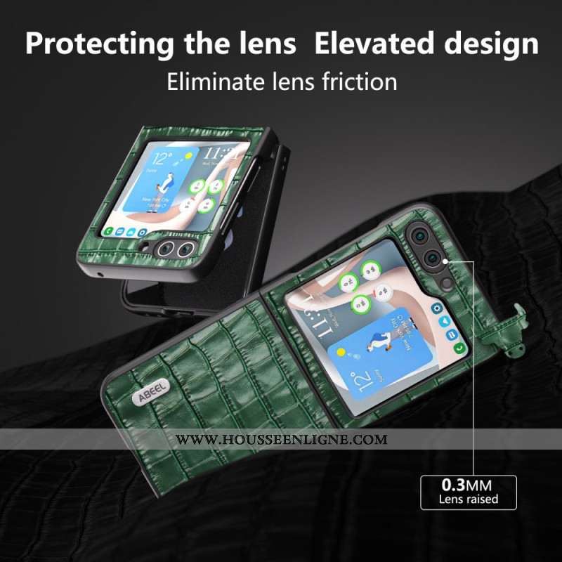 Coque Samsung Galaxy Z Flip 7 FE / Z Flip 6 Texture Crocodile Premium