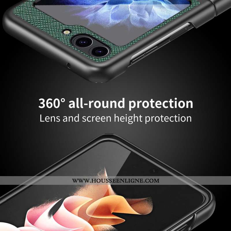 Coque Samsung Galaxy Z Flip 7 FE / Z Flip 6 Texture Croisée