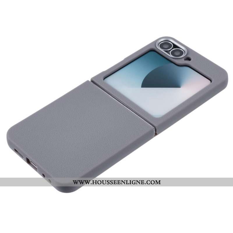 Coque Samsung Galaxy Z Flip 7 FE / Z Flip 6 Texture Cuir