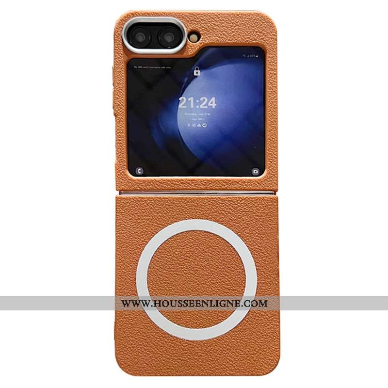 Coque Samsung Galaxy Z Flip 7 FE / Z Flip 6 Texture Cuir
