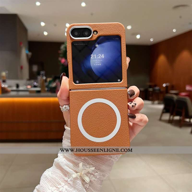 Coque Samsung Galaxy Z Flip 7 FE / Z Flip 6 Texture Cuir