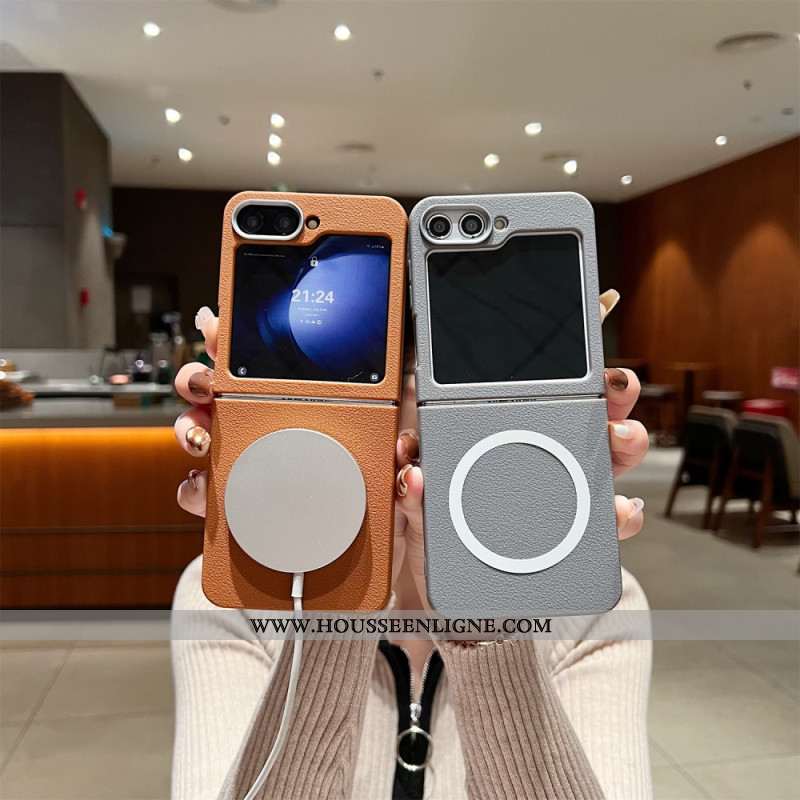 Coque Samsung Galaxy Z Flip 7 FE / Z Flip 6 Texture Cuir