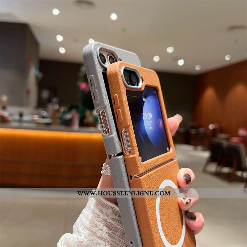 Coque Samsung Galaxy Z Flip 7 FE / Z Flip 6 Texture Cuir