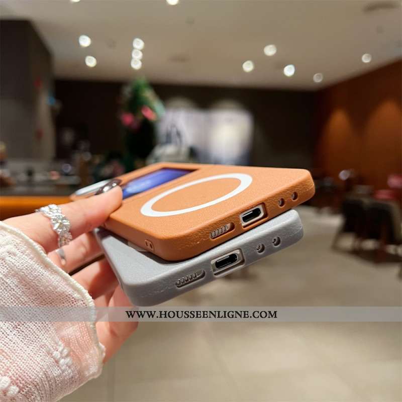 Coque Samsung Galaxy Z Flip 7 FE / Z Flip 6 Texture Cuir