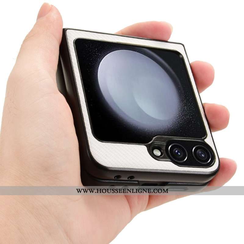 Coque Samsung Galaxy Z Flip 7 FE / Z Flip 6 Texture Fibre Carbone