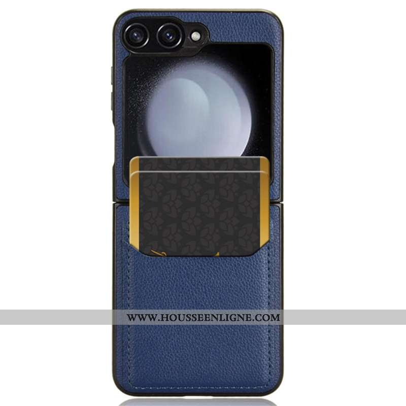 Coque Samsung Galaxy Z Flip 7 FE / Z Flip 6 Texture Litchi Porte-Cartes