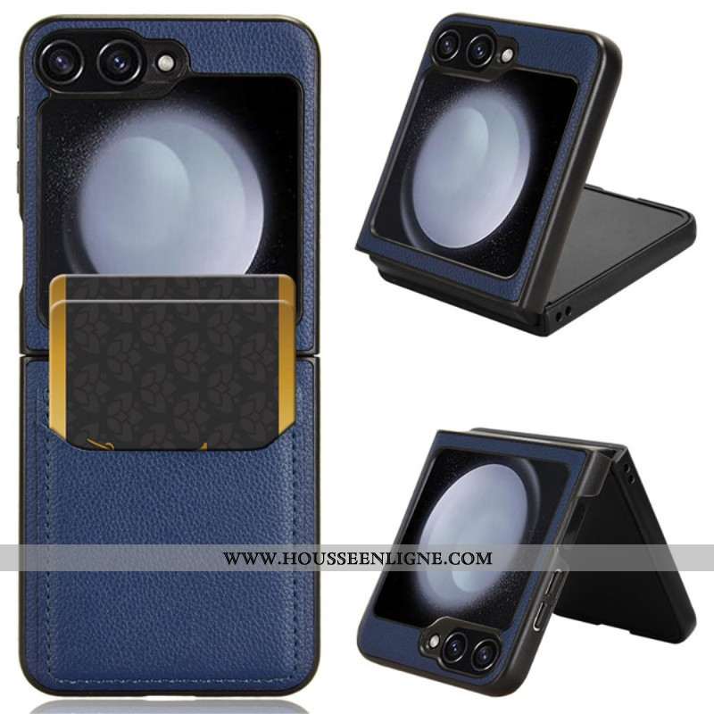 Coque Samsung Galaxy Z Flip 7 FE / Z Flip 6 Texture Litchi Porte-Cartes