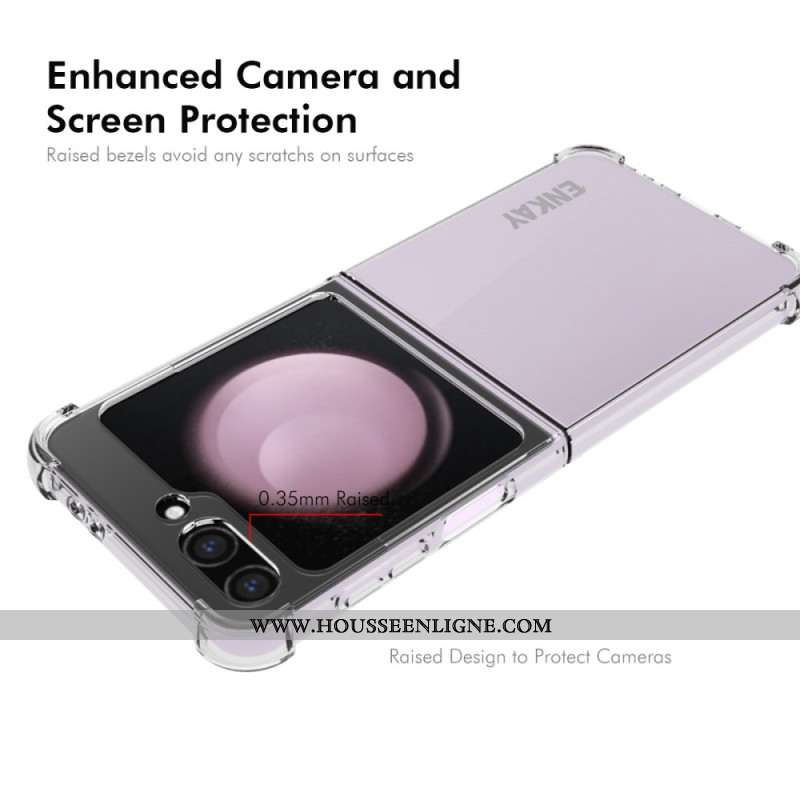 Coque Samsung Galaxy Z Flip 7 FE / Z Flip 6 Transparente Coins Renforcés ENKAY