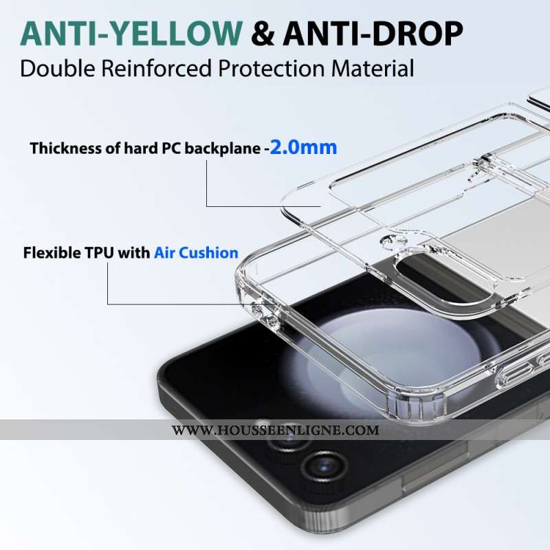 Coque Samsung Galaxy Z Flip 7 FE / Z Flip 6 Transparente Design Monobloc