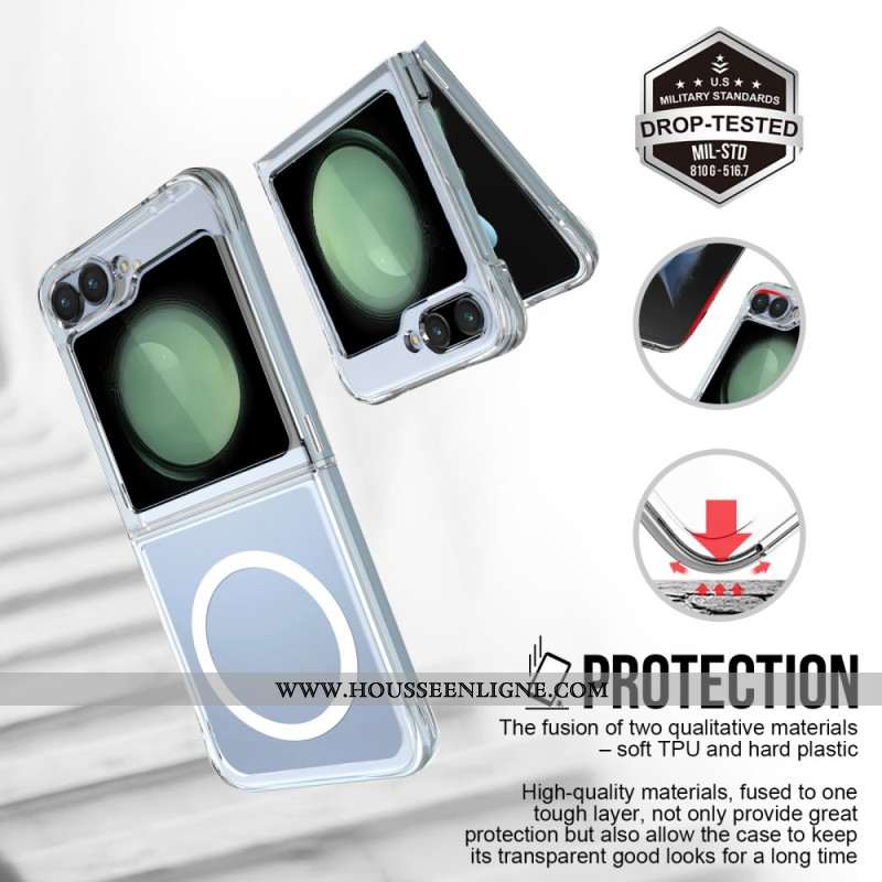 Coque Samsung Galaxy Z Flip 7 FE / Z Flip 6 Transparente Magnétique