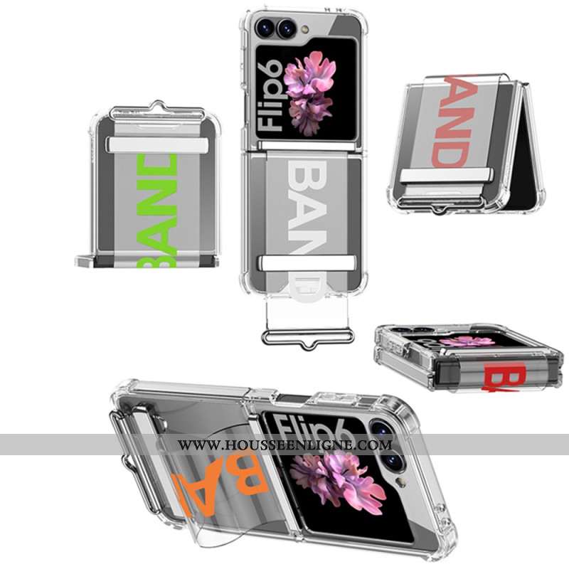 Coque Samsung Galaxy Z Flip 7 FE / Z Flip 6 Transparente Sangle