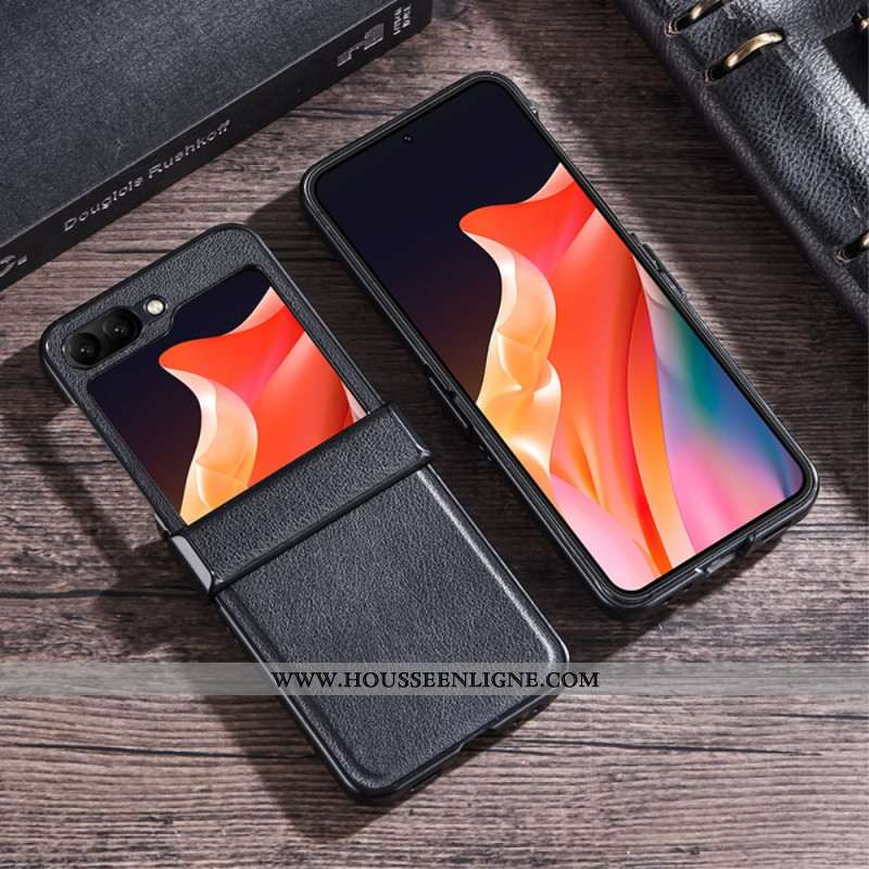 Coque Samsung Galaxy Z Flip 7 FE / Z Flip 6 Ultra Mince Simili Cuir