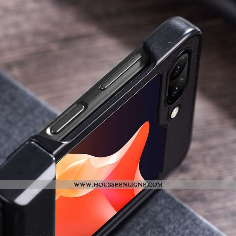 Coque Samsung Galaxy Z Flip 7 FE / Z Flip 6 Ultra Mince Simili Cuir