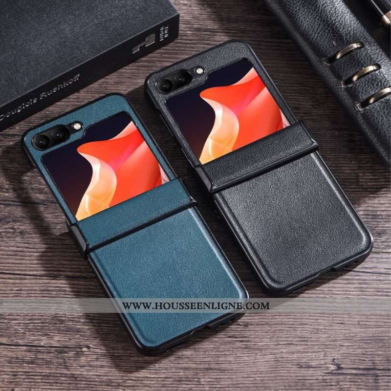 Coque Samsung Galaxy Z Flip 7 FE / Z Flip 6 Ultra Mince Simili Cuir