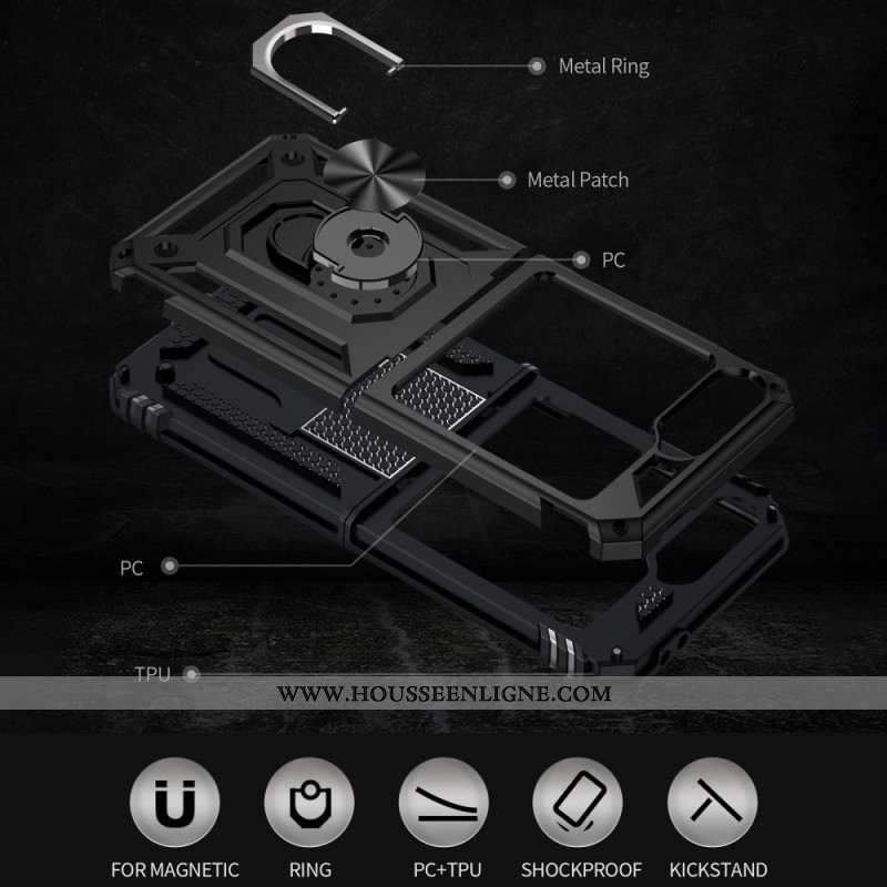 Coque Samsung Galaxy Z Flip 7 FE / Z Flip 6 Ultra Résistante Anneau-Support