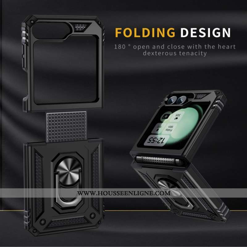 Coque Samsung Galaxy Z Flip 7 FE / Z Flip 6 Ultra Résistante Anneau-Support