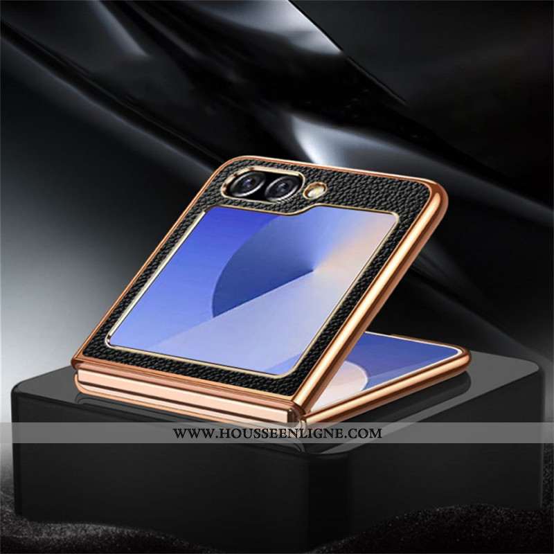 Coque Samsung Galaxy Z Flip 7 FE / Z Flip 6 Véritable Cuir