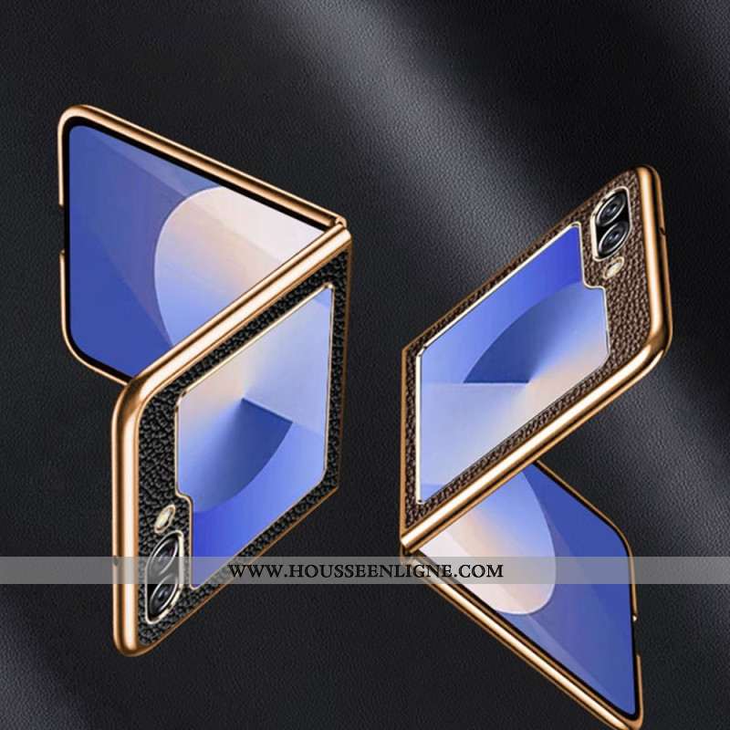 Coque Samsung Galaxy Z Flip 7 FE / Z Flip 6 Véritable Cuir