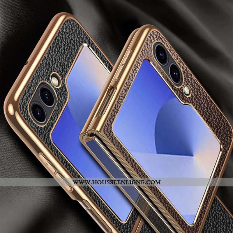 Coque Samsung Galaxy Z Flip 7 FE / Z Flip 6 Véritable Cuir