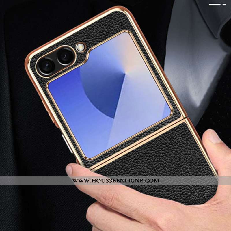Coque Samsung Galaxy Z Flip 7 FE / Z Flip 6 Véritable Cuir